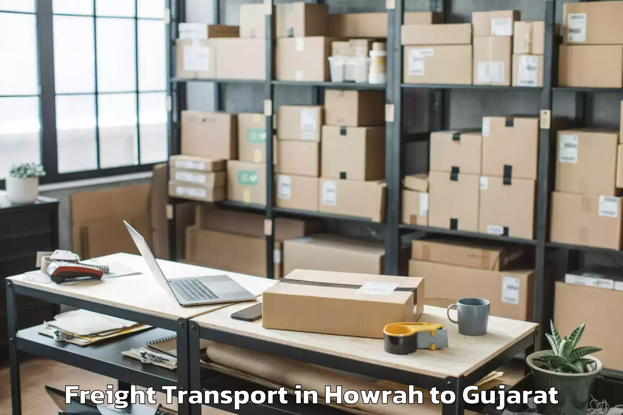 Reliable Howrah to Abrama Freight Transport